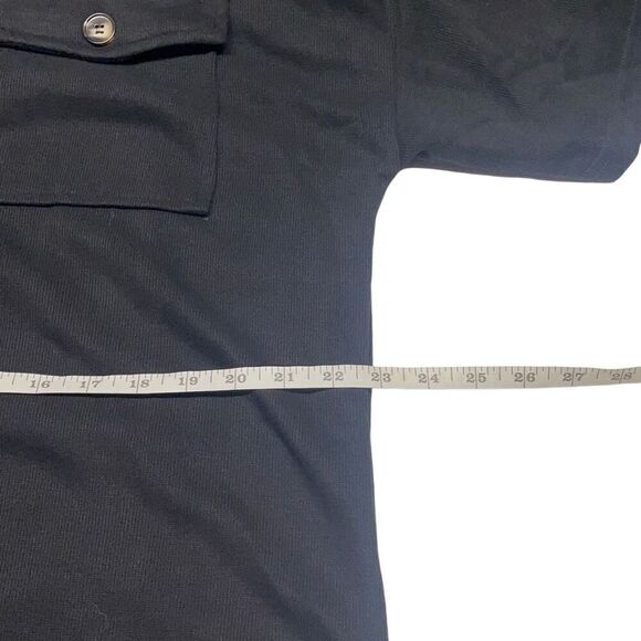 Jade by Jane Black Knit Button Front Wide Leg Jumpsuit - Picture 5 of 9